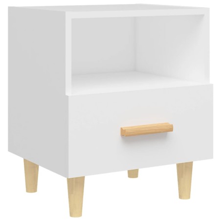 vidaXL Comodino Bianco 40x35x47 cm