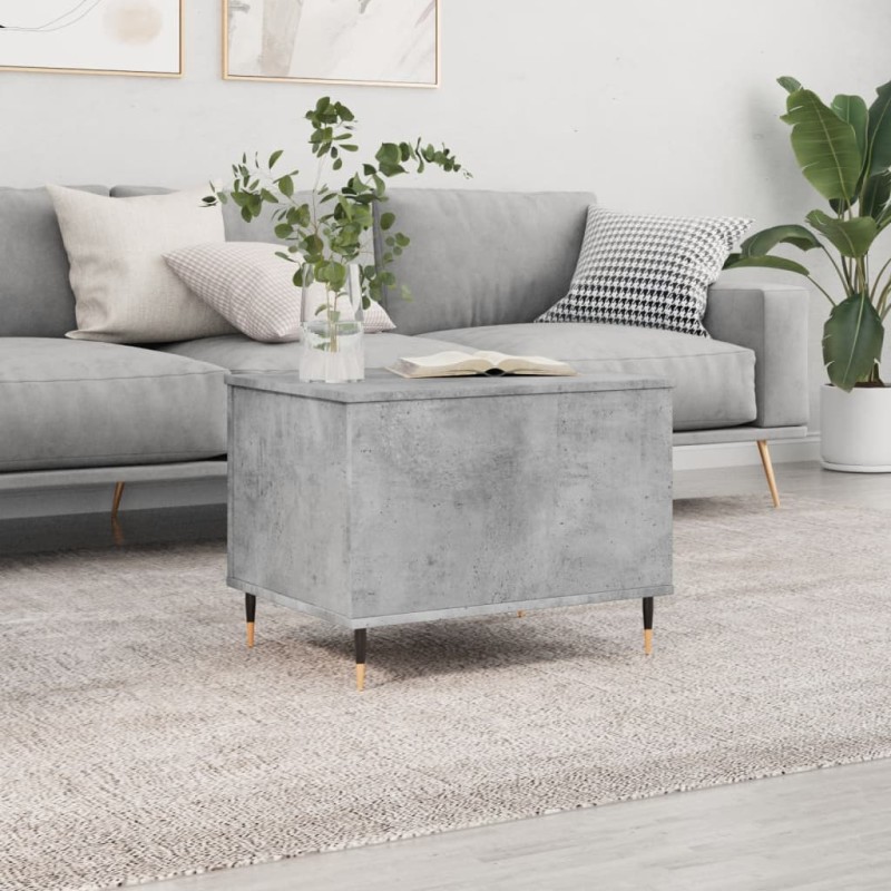 vidaXL Tavolino Salotto Grigio Cemento 60x44,5x45 cm Legno Multistrato