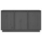 Credenza Grigia 111x34x60 cm in Legno Massello di Pino