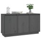 Credenza Grigia 111x34x60 cm in Legno Massello di Pino