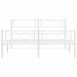 vidaXL Giroletto con Testiera e Pediera Metallo Bianco 160x200 cm vidaXL Giroletto con Testiera e Pediera Metallo Bianco 160x200 cm