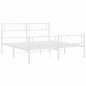 vidaXL Giroletto con Testiera e Pediera Metallo Bianco 160x200 cm vidaXL Giroletto con Testiera e Pediera Metallo Bianco 160x200 cm