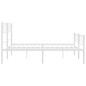 vidaXL Giroletto con Testiera e Pediera Metallo Bianco 160x200 cm vidaXL Giroletto con Testiera e Pediera Metallo Bianco 160x200 cm