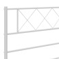 vidaXL Giroletto con Testiera e Pediera Metallo Bianco 140x200 cm vidaXL Giroletto con Testiera e Pediera Metallo Bianco 140x200 cm