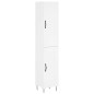 vidaXL Credenza Bianca 34,5x34x180 cm in Legno Multistrato vidaXL Credenza Bianca 34,5x34x180 cm in Legno Multistrato
