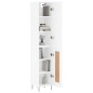 vidaXL Credenza Bianca 34,5x34x180 cm in Legno Multistrato vidaXL Credenza Bianca 34,5x34x180 cm in Legno Multistrato