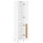 vidaXL Credenza Bianca 34,5x34x180 cm in Legno Multistrato vidaXL Credenza Bianca 34,5x34x180 cm in Legno Multistrato