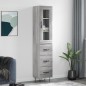 vidaXL Credenza Grigio Sonoma 34,5x34x180 cm in Legno Multistrato vidaXL Credenza Grigio Sonoma 34,5x34x180 cm in Legno Multistrato
