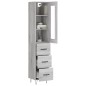 vidaXL Credenza Grigio Sonoma 34,5x34x180 cm in Legno Multistrato vidaXL Credenza Grigio Sonoma 34,5x34x180 cm in Legno Multistrato