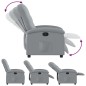 vidaXL Poltrona Reclinabile in Tessuto Grigio Chiaro