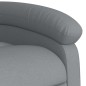 vidaXL Poltrona Reclinabile in Tessuto Grigio Chiaro