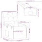 vidaXL Poltrona Reclinabile in Tessuto Grigio Chiaro