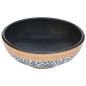 vidaXL Lavabo da Appoggio Multicolore Rotondo Φ41x14 cm Ceramica vidaXL Lavabo da Appoggio Multicolore Rotondo Φ41x14 cm Ceramica