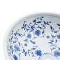 vidaXL Lavabo da Appoggio Bianco e Blu Rotondo Φ41x14 cm Ceramica
