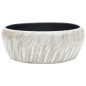 vidaXL Lavabo da Appoggio Nero e Grigio Rotondo Φ41x14 cm Ceramica