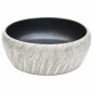 vidaXL Lavabo da Appoggio Nero e Grigio Rotondo Φ41x14 cm Ceramica