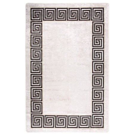 vidaXL Tappeto Lavabile 160x230 cm Beige Chiaro Antiscivolo