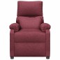 vidaXL Poltrona Elettrica Reclinabile Rosso Vino in Tessuto