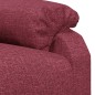 vidaXL Poltrona Elettrica Reclinabile Rosso Vino in Tessuto