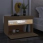 vidaXL Mobile Porta TV con Luci LED Rovere Sonoma 60x35x40 cm