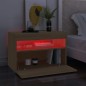 vidaXL Mobile Porta TV con Luci LED Rovere Sonoma 60x35x40 cm