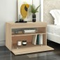 vidaXL Mobile Porta TV con Luci LED Rovere Sonoma 60x35x40 cm