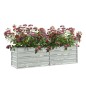vidaXL Letto Rialzato Giardino 160x40x45 cm in Acciaio Zincato Argento vidaXL Letto Rialzato Giardino 160x40x45 cm in Acciaio Zincato Argento