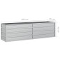 vidaXL Letto Rialzato Giardino 160x40x45 cm in Acciaio Zincato Argento vidaXL Letto Rialzato Giardino 160x40x45 cm in Acciaio Zincato Argento