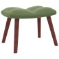 vidaXL Poltrona Relax con Poggiapiedi Verde Chiaro in Velluto vidaXL Poltrona Relax con Poggiapiedi Verde Chiaro in Velluto