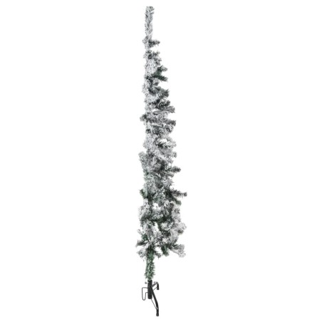vidaXL Albero Natale Artificiale Sottile a Metà Neve Fioccata 150 cm