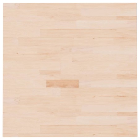 Piano Tavolo Quadrato 70x70x2,5 cm Massello Rovere Non Trattato