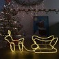 vidaXL Renne e Slitta Decorazione Natalizia per Esterni 252 LED vidaXL Renne e Slitta Decorazione Natalizia per Esterni 252 LED