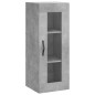 vidaXL Credenza Grigio Cemento 34,5x34x180 cm in Legno Multistrato vidaXL Credenza Grigio Cemento 34,5x34x180 cm in Legno Multistrato