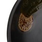 vidaXL Lavabo da Appoggio Nero Rotondo Φ41x14 cm Ceramica