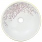 vidaXL Lavabo da Appoggio Bianco e Giallo Rotondo Φ41x14 cm Ceramica