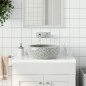vidaXL Lavabo da Appoggio Grigio Rotondo Φ41x14 cm Ceramica vidaXL Lavabo da Appoggio Grigio Rotondo Φ41x14 cm Ceramica