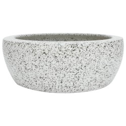 vidaXL Lavabo da Appoggio Grigio Rotondo Φ41x14 cm Ceramica