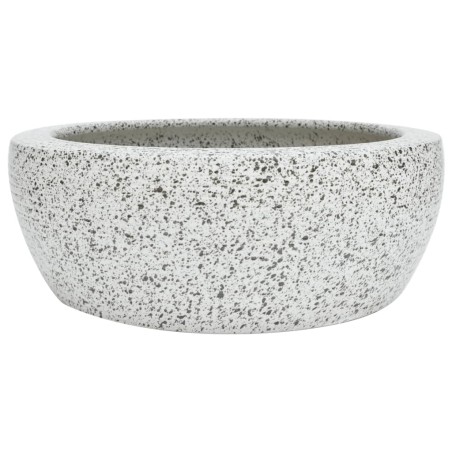 vidaXL Lavabo da Appoggio Grigio Rotondo Φ41x14 cm Ceramica