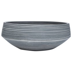 vidaXL Lavabo da Appoggio Grigio Rotondo Φ41x14 cm Ceramica