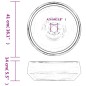 vidaXL Lavabo da Appoggio Grigio Rotondo Φ41x14 cm Ceramica