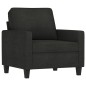vidaXL Poltrona con Poggiapiedi Nero 60 cm in Tessuto vidaXL Poltrona con Poggiapiedi Nero 60 cm in Tessuto