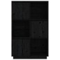 Credenza Nera 74x35x117 cm in Legno Massello di Pino Credenza Nera 74x35x117 cm in Legno Massello di Pino
