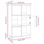 Credenza Nera 74x35x117 cm in Legno Massello di Pino Credenza Nera 74x35x117 cm in Legno Massello di Pino