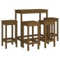 Set da Bar 5 pz Miele in Legno Massello di Pino Set da Bar 5 pz Miele in Legno Massello di Pino