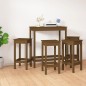 Set da Bar 5 pz Miele in Legno Massello di Pino Set da Bar 5 pz Miele in Legno Massello di Pino