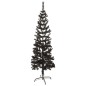 vidaXL Albero di Natale Sottile Nero 150 cm