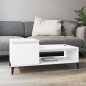 Tavolino da Salotto Bianco 100x50x45 cm in Legno Multistrato Tavolino da Salotto Bianco 100x50x45 cm in Legno Multistrato