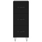 vidaXL Credenza Nera 34,5x34x180 cm in Legno Multistrato vidaXL Credenza Nera 34,5x34x180 cm in Legno Multistrato