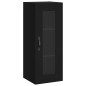 vidaXL Credenza Nera 34,5x34x180 cm in Legno Multistrato vidaXL Credenza Nera 34,5x34x180 cm in Legno Multistrato