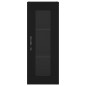vidaXL Credenza Nera 34,5x34x180 cm in Legno Multistrato vidaXL Credenza Nera 34,5x34x180 cm in Legno Multistrato